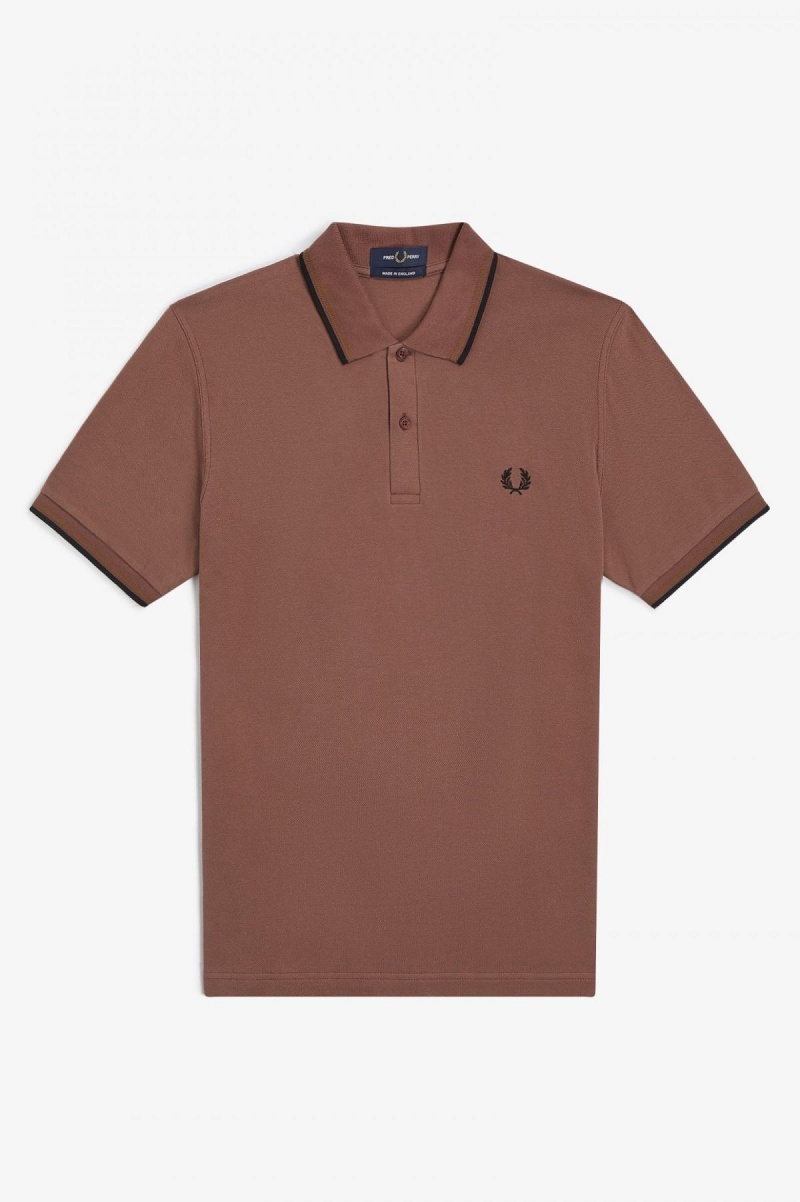 Fred Perry M12 Fred Perry Shirt Herre Brune Mørke Svarte | BNOSD77116