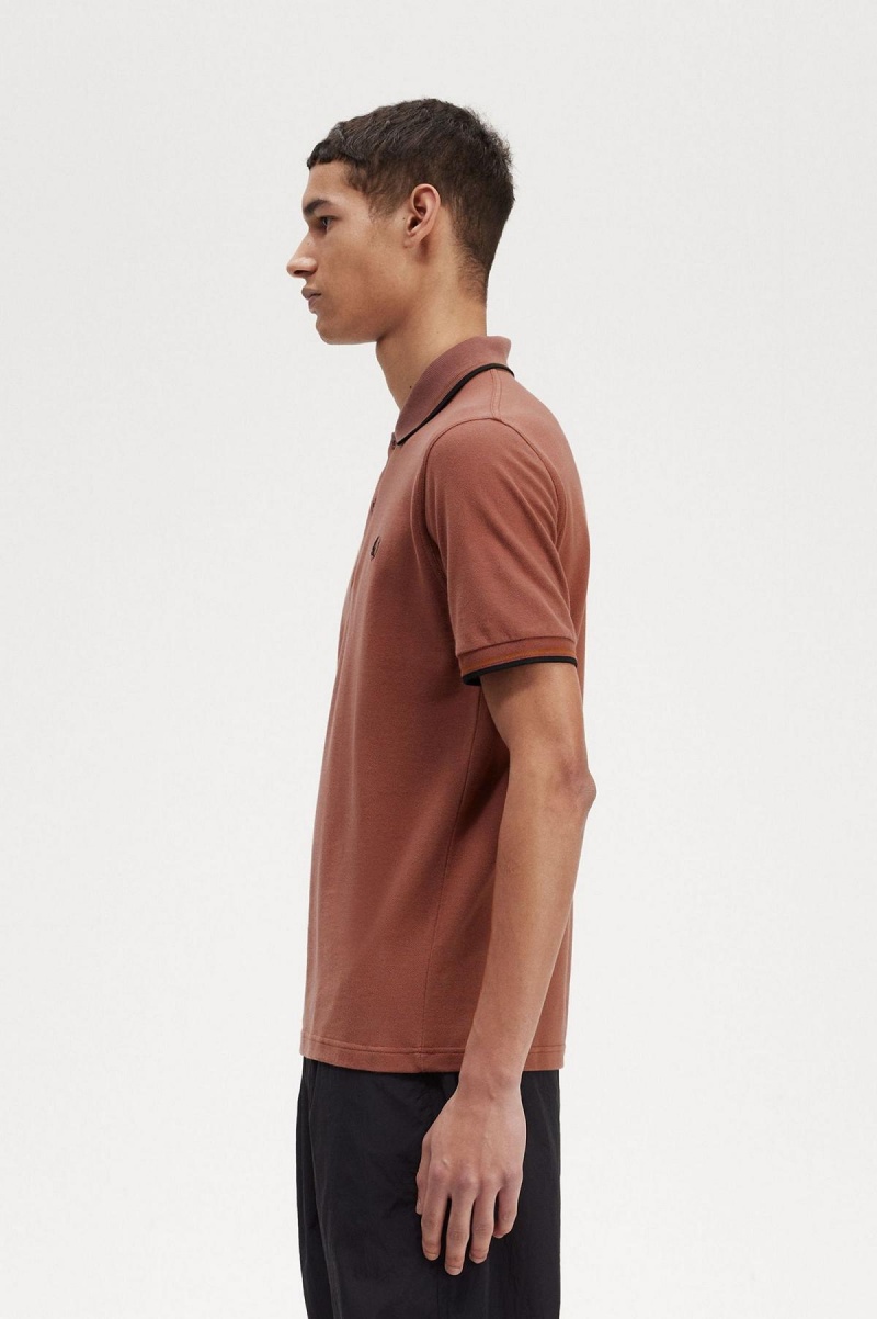 Fred Perry M12 Fred Perry Shirt Herre Brune Mørke Svarte | BNOSD77116