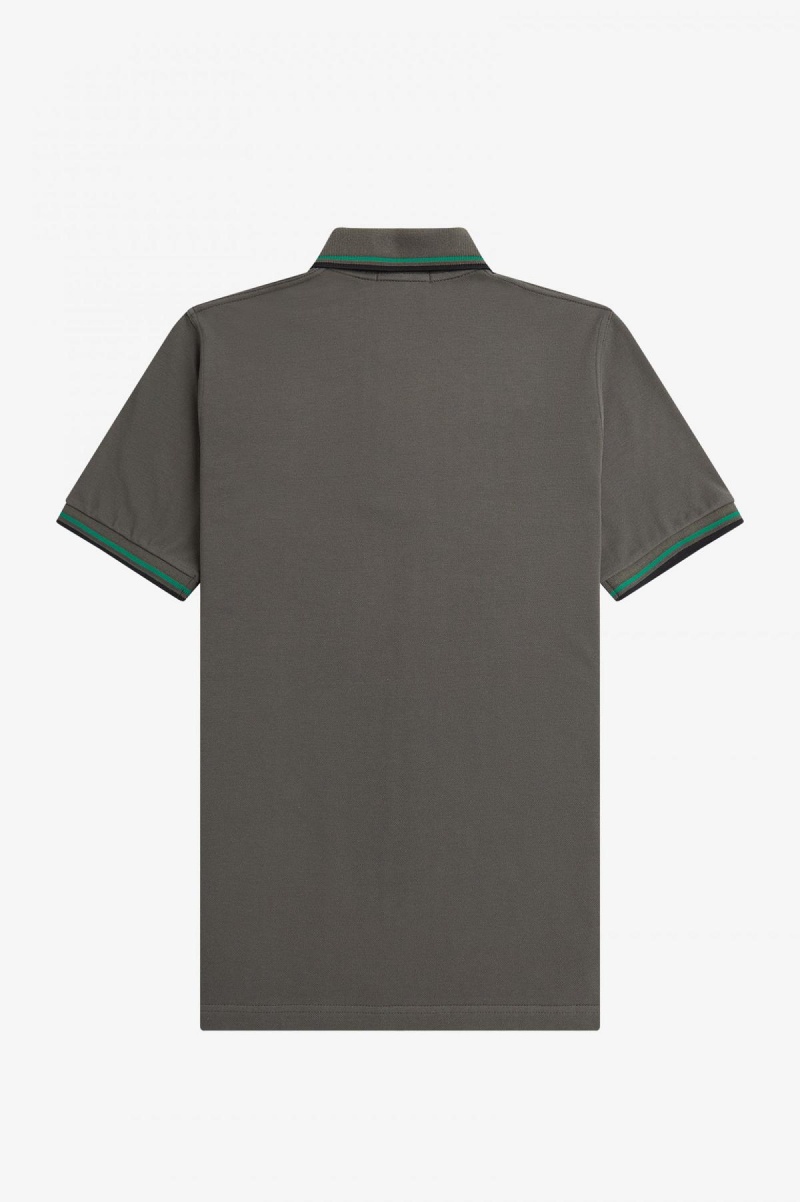 Fred Perry M12 Fred Perry Shirt Herre Grønn Grønn Svarte | YNOGT72083