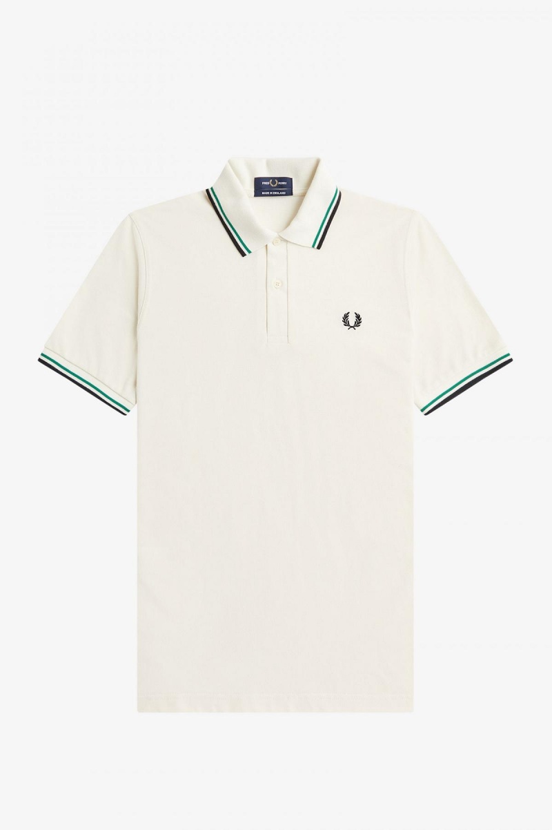 Fred Perry M12 Fred Perry Shirt Herre Lyse Grønn Svarte | NOCIF86183