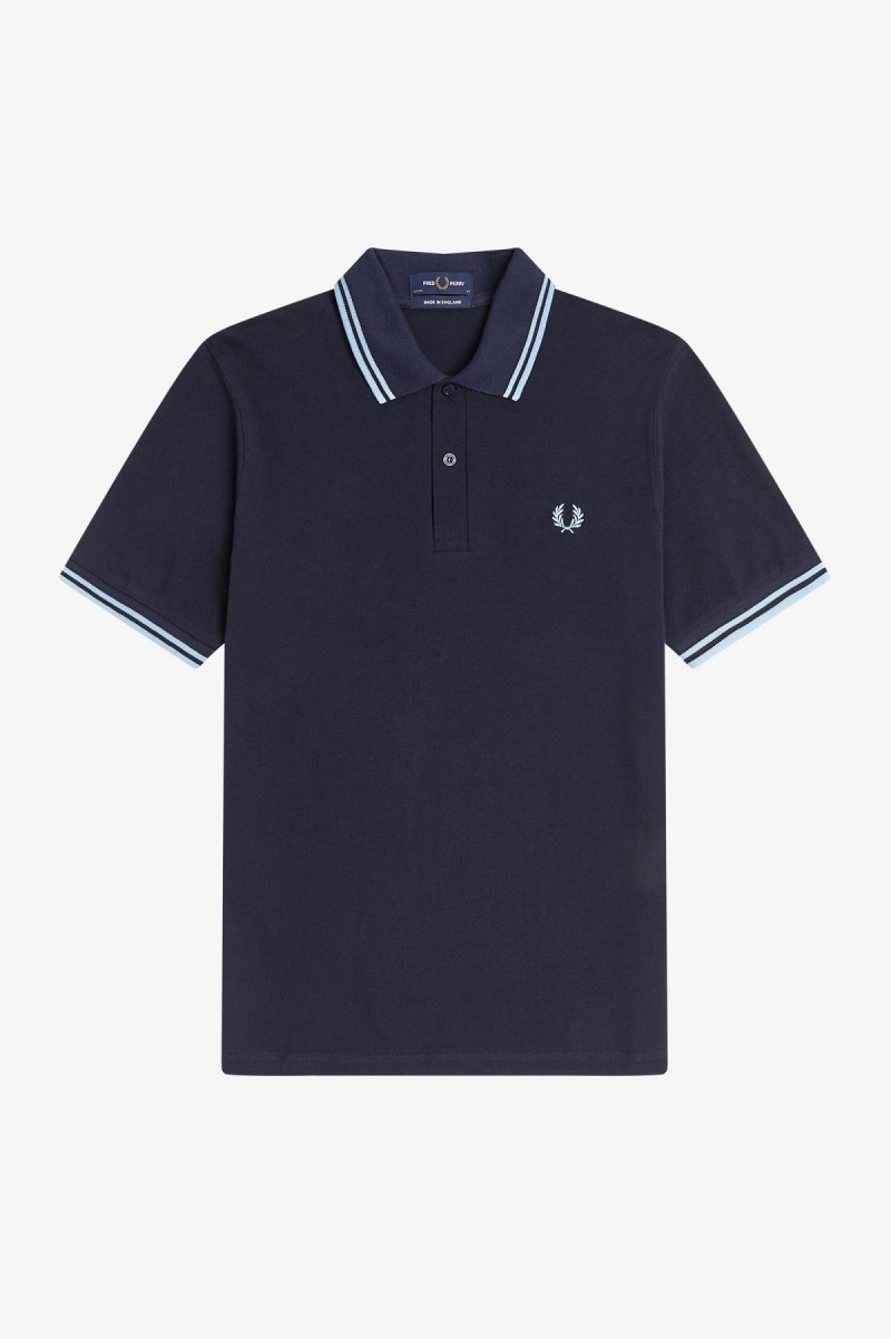 Fred Perry M12 Fred Perry Shirt Herre Marineblå | YNOVQ89999