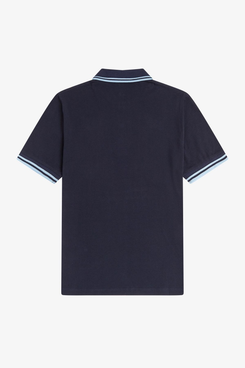 Fred Perry M12 Fred Perry Shirt Herre Marineblå | YNOVQ89999