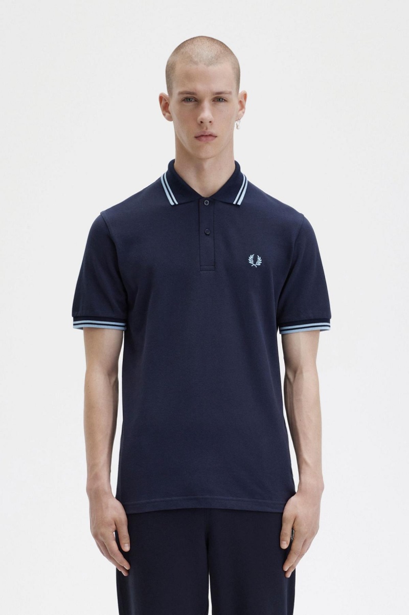 Fred Perry M12 Fred Perry Shirt Herre Marineblå | YNOVQ89999