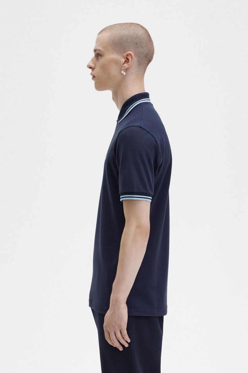 Fred Perry M12 Fred Perry Shirt Herre Marineblå | YNOVQ89999