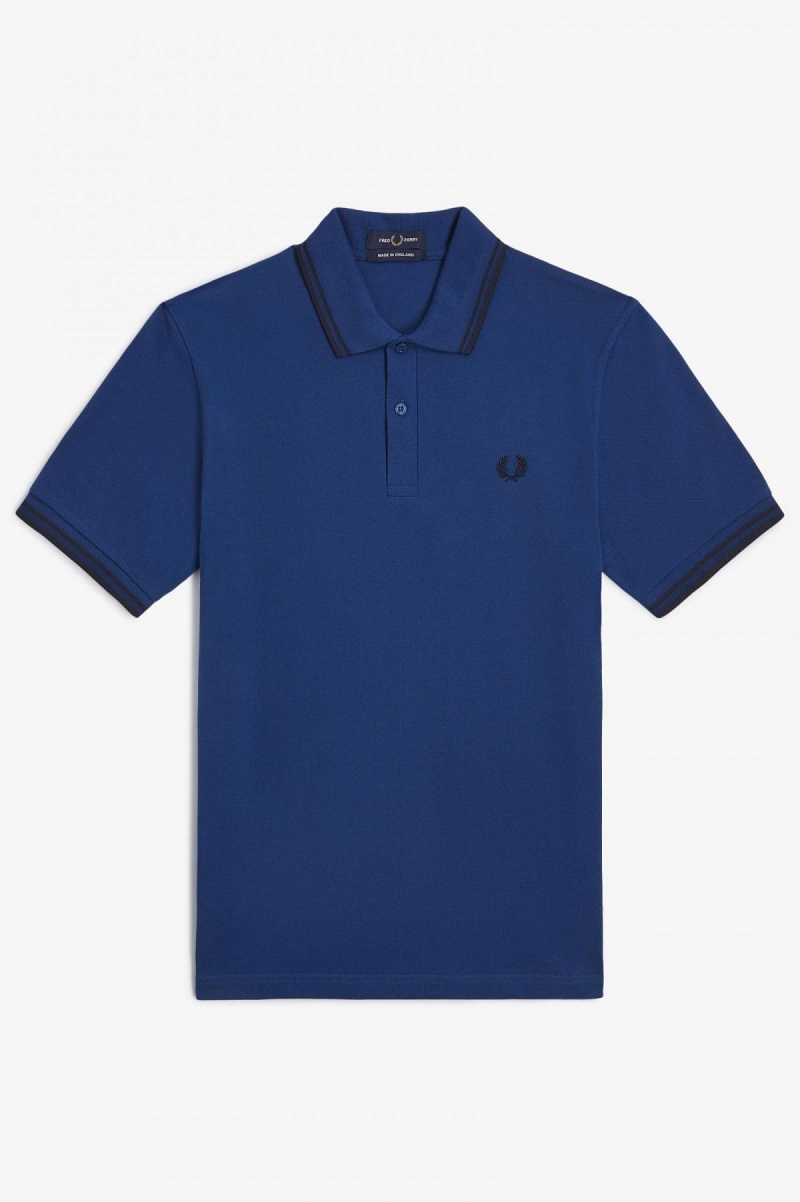 Fred Perry M12 Fred Perry Shirt Herre Marineblå Marineblå | NODFL56587