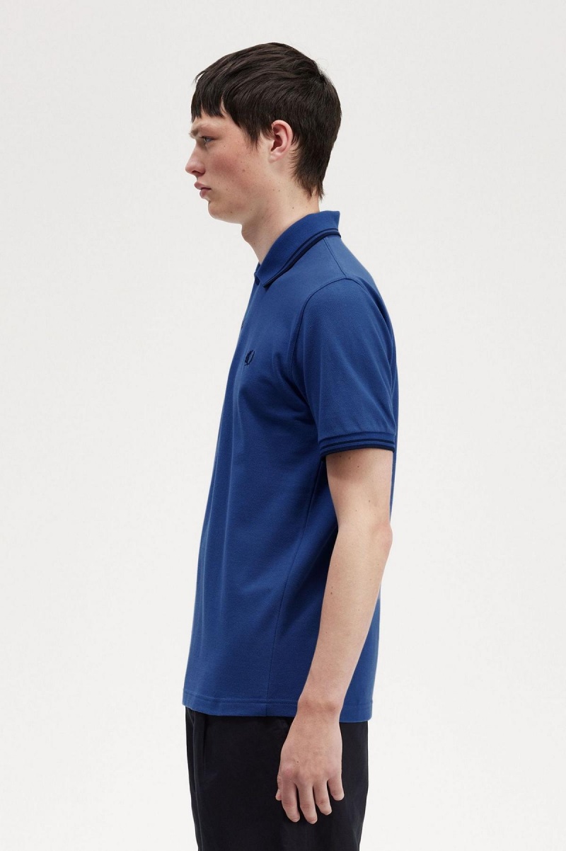 Fred Perry M12 Fred Perry Shirt Herre Marineblå Marineblå | NODFL56587