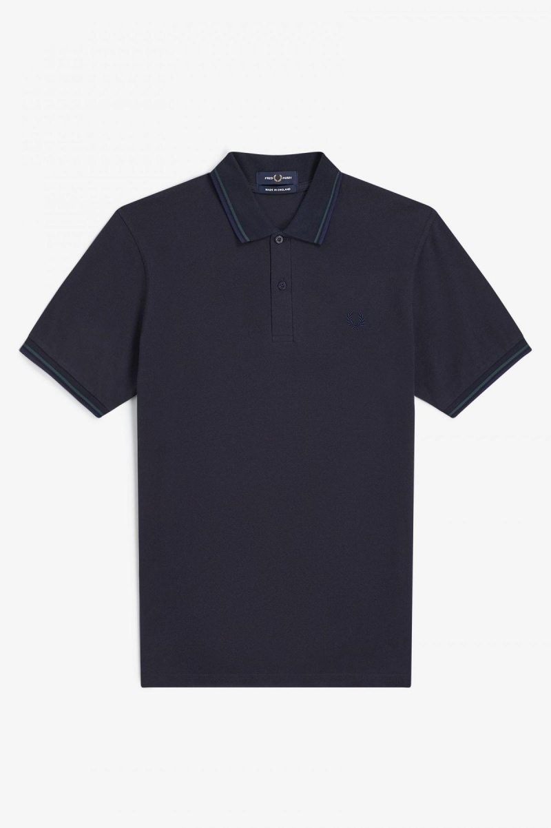 Fred Perry M12 Fred Perry Shirt Herre Marineblå Blå Marineblå | DNOKV96791