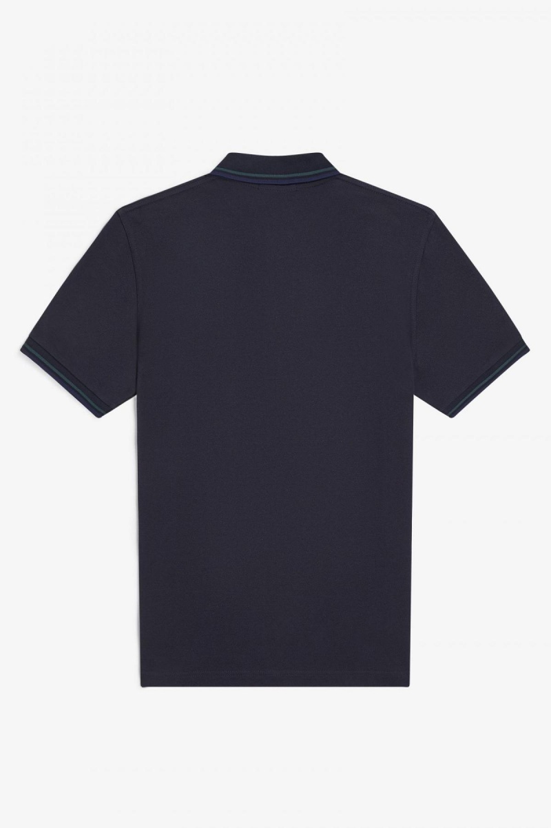 Fred Perry M12 Fred Perry Shirt Herre Marineblå Blå Marineblå | DNOKV96791