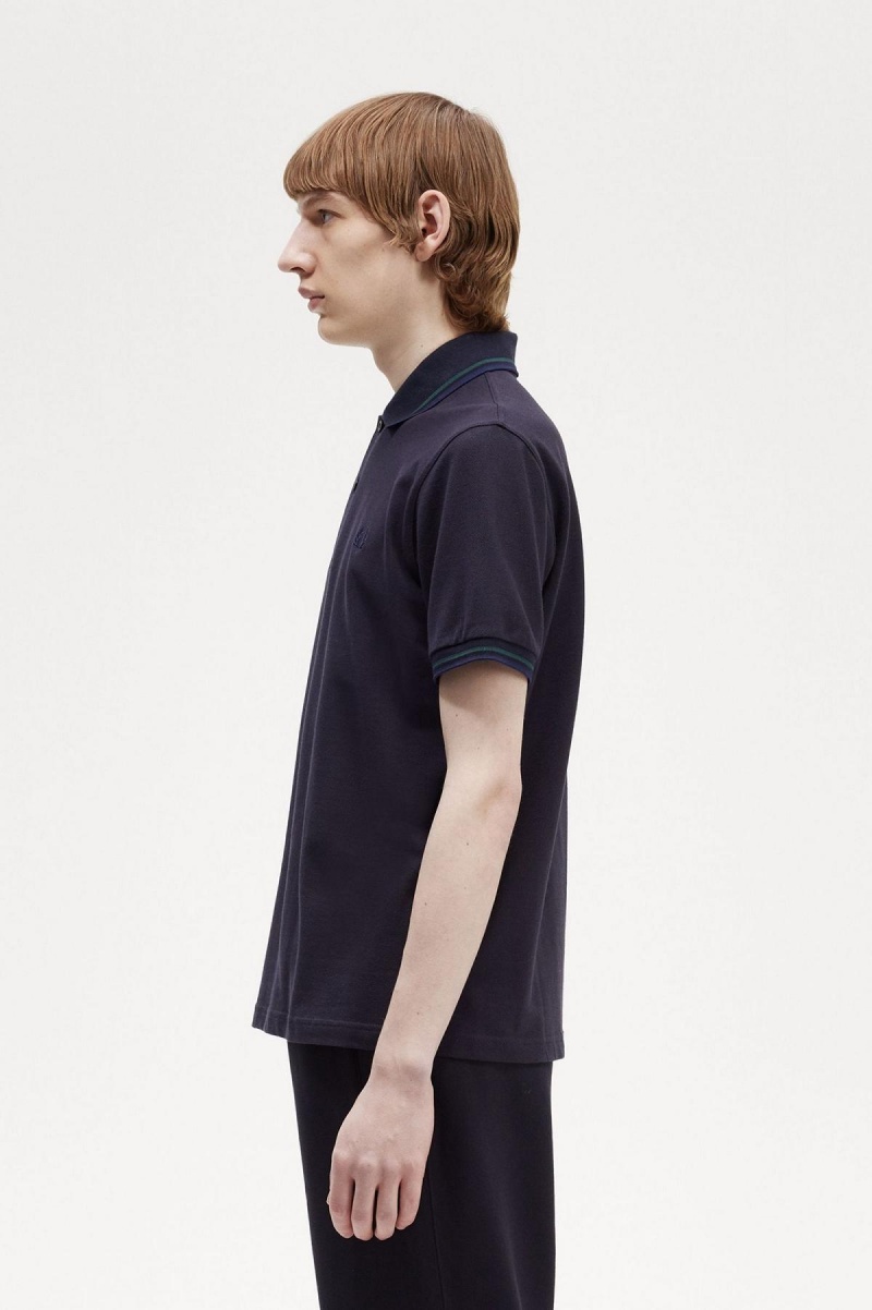 Fred Perry M12 Fred Perry Shirt Herre Marineblå Blå Marineblå | DNOKV96791