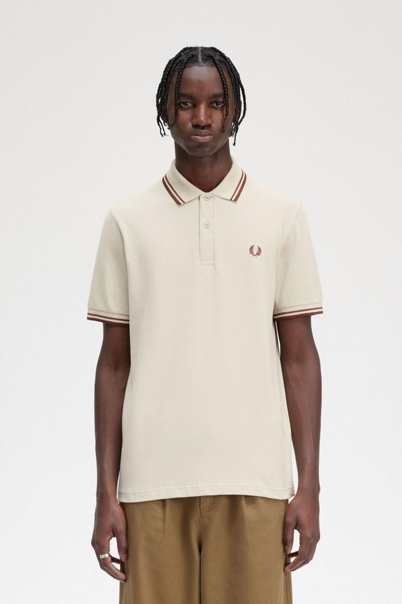 Fred Perry M12 Fred Perry Shirt Herre Mørke Brune | NOCVG53099