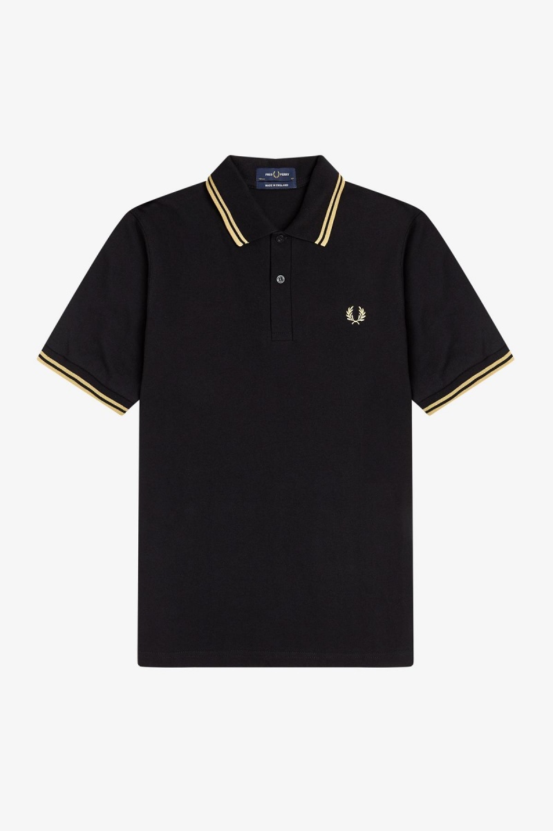 Fred Perry M12 Fred Perry Shirt Herre Svarte | BNOSO23592