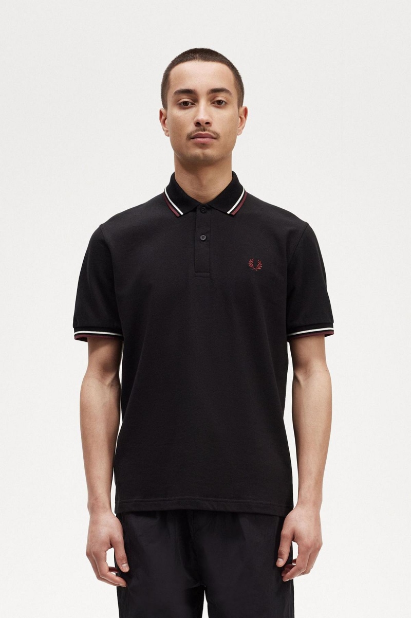 Fred Perry M12 Fred Perry Shirt Herre Svarte | NOQAV51156