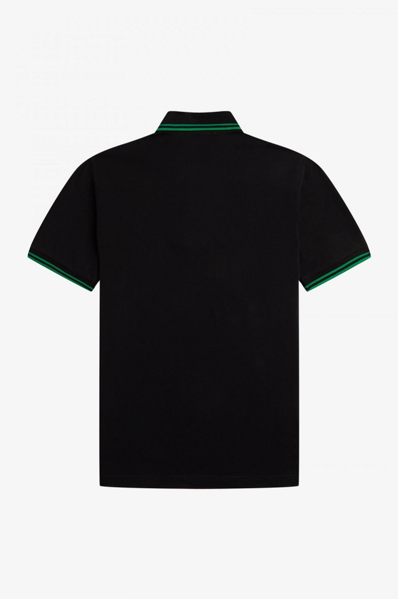 Fred Perry M12 Fred Perry Shirt Herre Svarte Grønn Grønn | NOEGJ90777