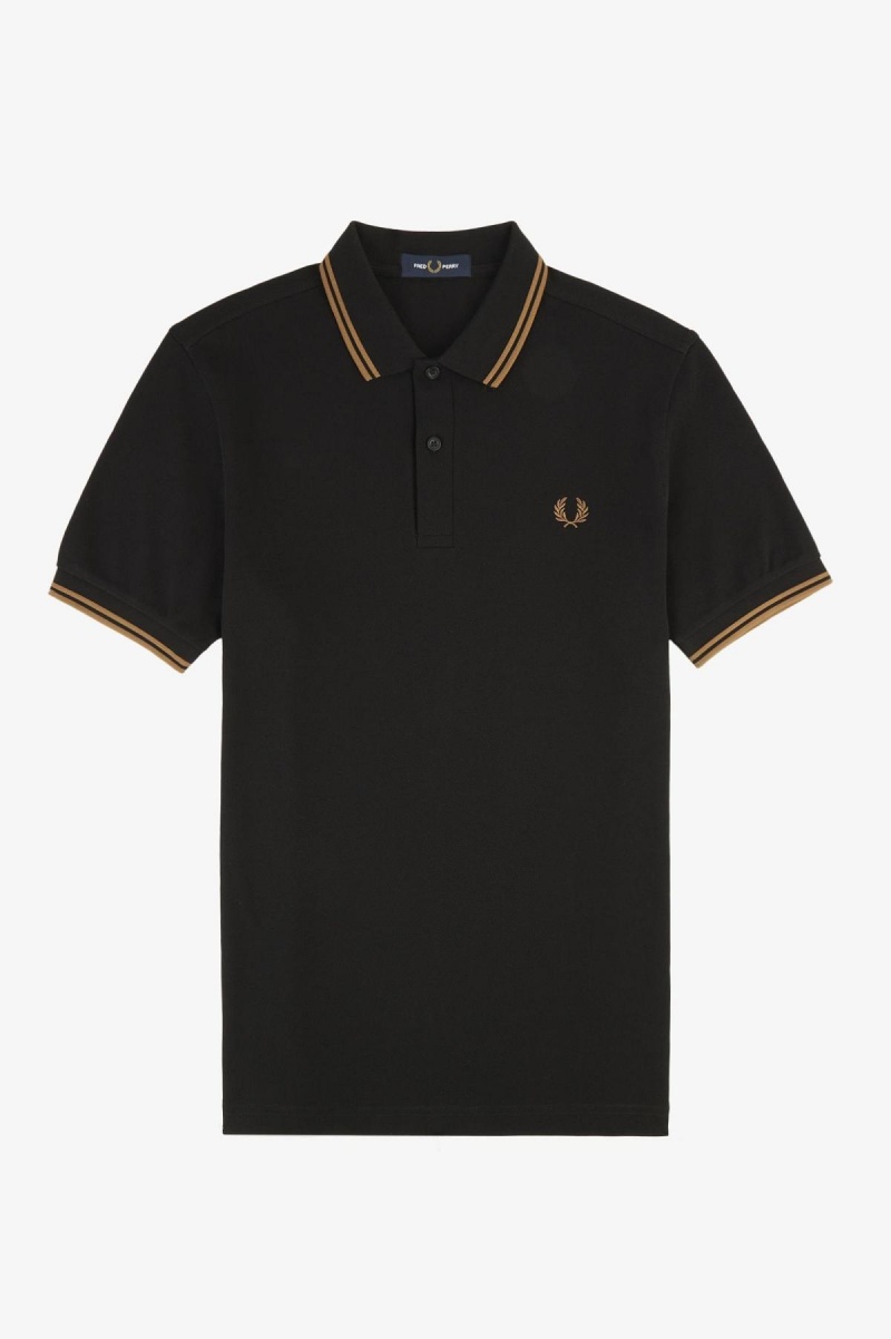 Fred Perry M3600 Fred Perry Shirt Herre Svarte | ANODF15731