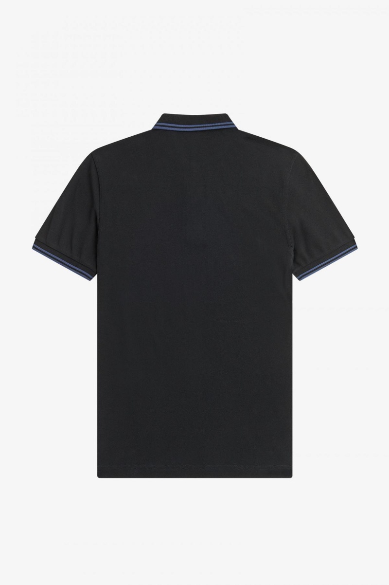 Fred Perry M3600 Fred Perry Shirt Herre Svarte Blå Blå | ANOWC36306