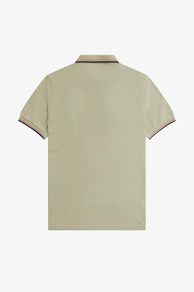 Fred Perry M3600 Fred Perry Shirt Herre Lyse Marineblå | NONEJ22227