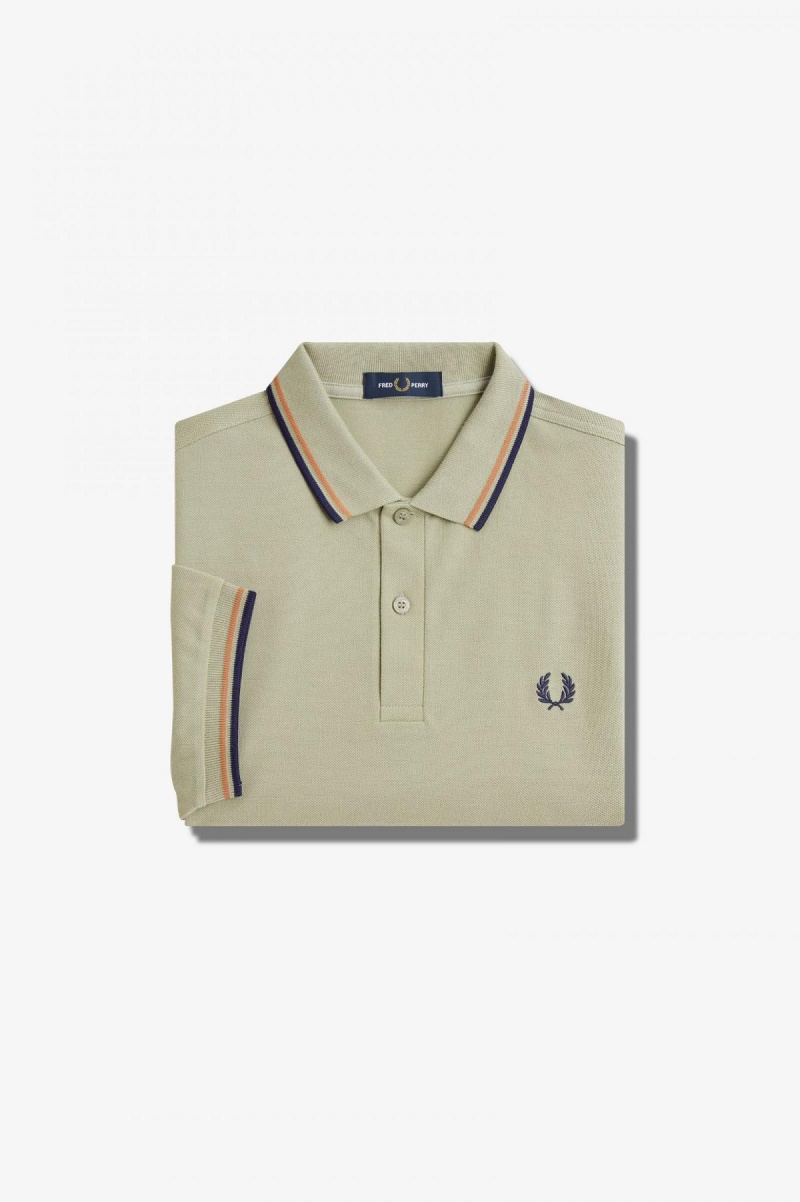 Fred Perry M3600 Fred Perry Shirt Herre Lyse Marineblå | NONEJ22227