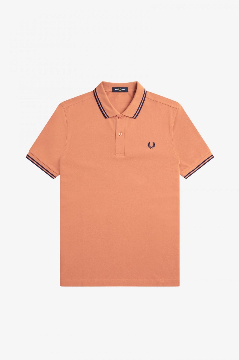 Fred Perry M3600 Fred Perry Shirt Herre Lyse Marineblå Marineblå | LNOSX40056