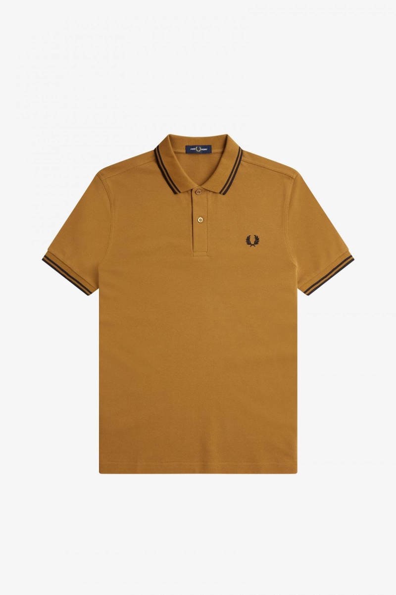 Fred Perry M3600 Fred Perry Shirt Herre Mørke Svarte Svarte | NONZX54390