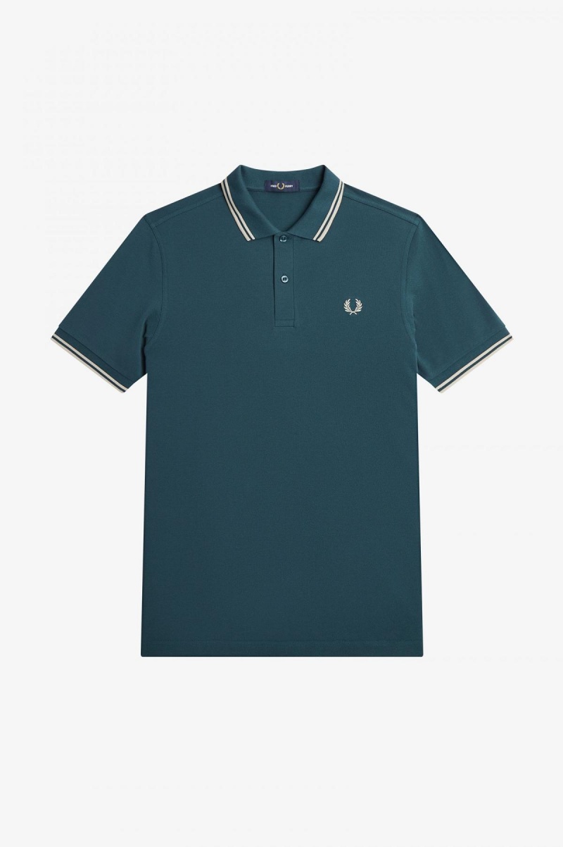 Fred Perry M3600 Fred Perry Shirt Herre Blå Lyse Lyse | NOEAH93243