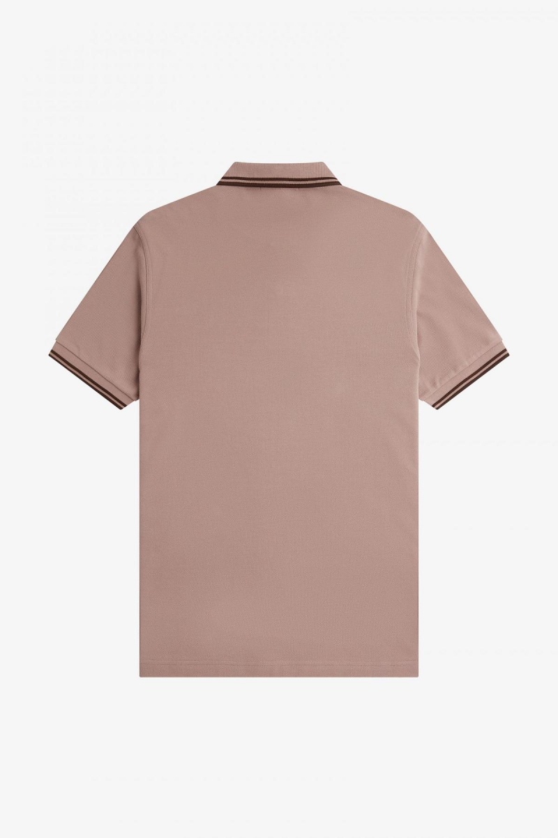 Fred Perry M3600 Fred Perry Shirt Herre Mørke Rosa | NOJBT75888