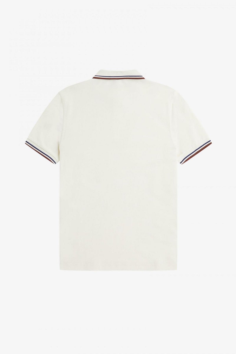 Fred Perry M3600 Fred Perry Shirt Herre Marineblå Brune | NODYB24009