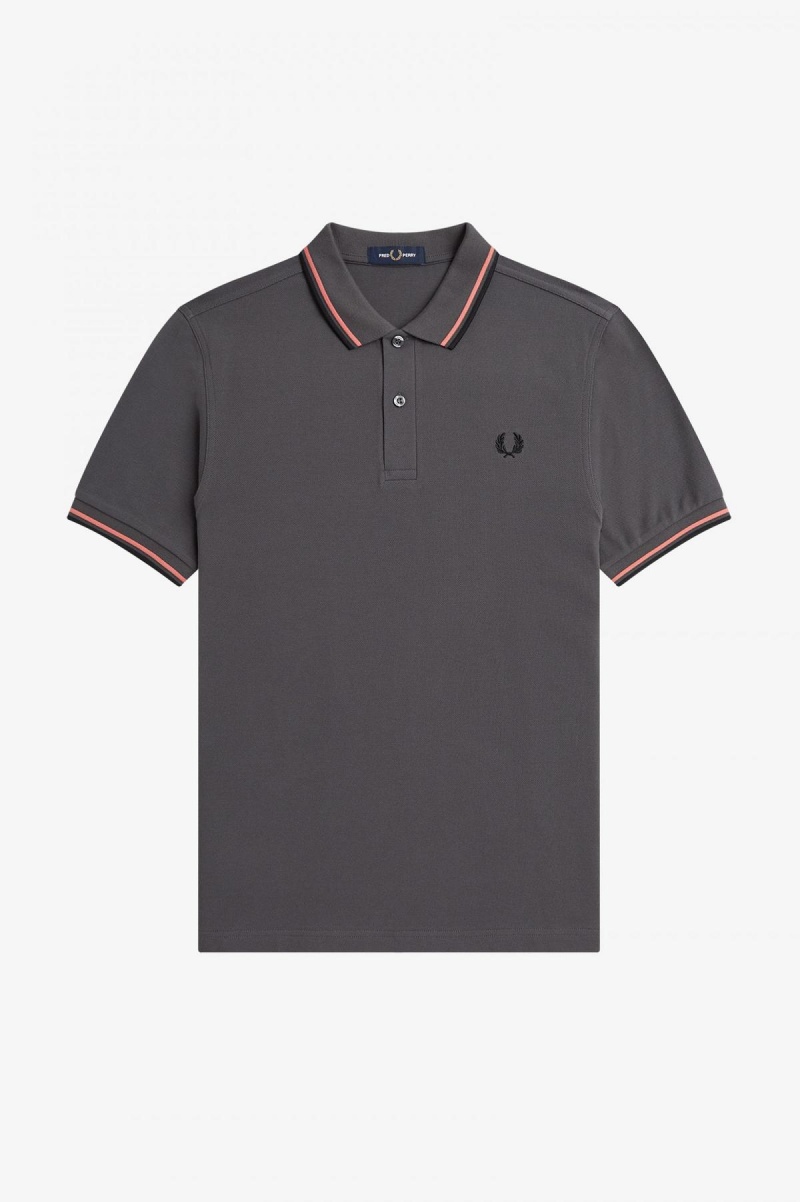 Fred Perry M3600 Fred Perry Shirt Herre Korall Svarte | YNOVQ87430