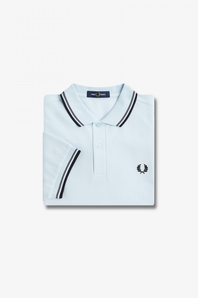 Fred Perry M3600 Fred Perry Shirt Herre Lyse Grønn Svarte | QNOWA91860