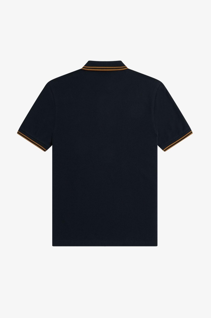 Fred Perry M3600 Fred Perry Shirt Herre Marineblå Mørke Mørke | TNOPQ66499