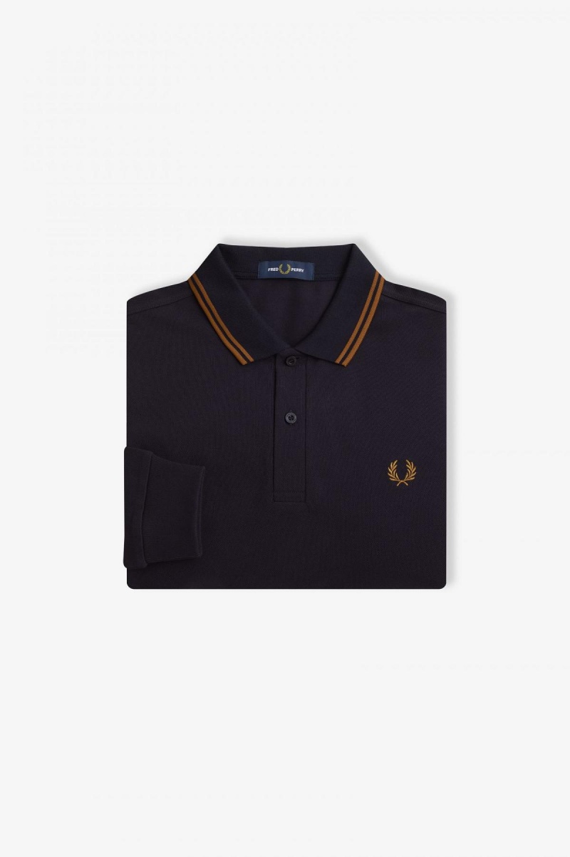 Fred Perry M3636 Fred Perry Shirt Herre Marineblå Mørke Mørke | MNOHR62614