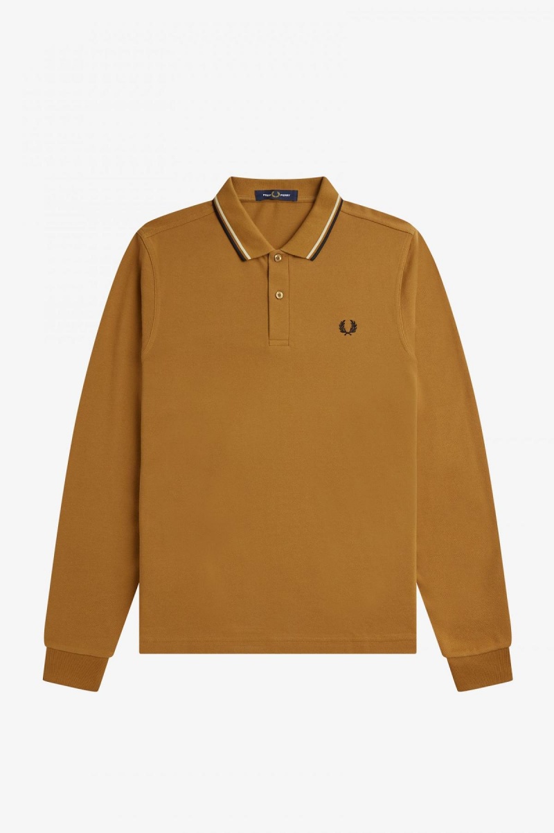 Fred Perry M3636 Fred Perry Shirt Herre Mørke Svarte | NOQAV94065