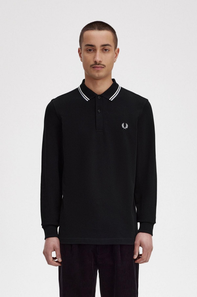 Fred Perry M3636 Fred Perry Shirt Herre Svarte | NOXMI42284