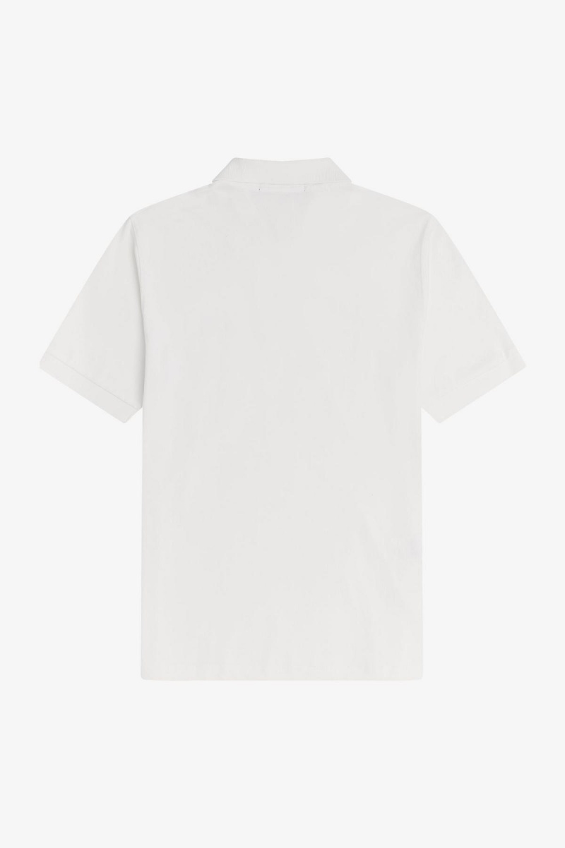 Fred Perry M3 Fred Perry Shirt Herre Hvite Marineblå | SNONY86440