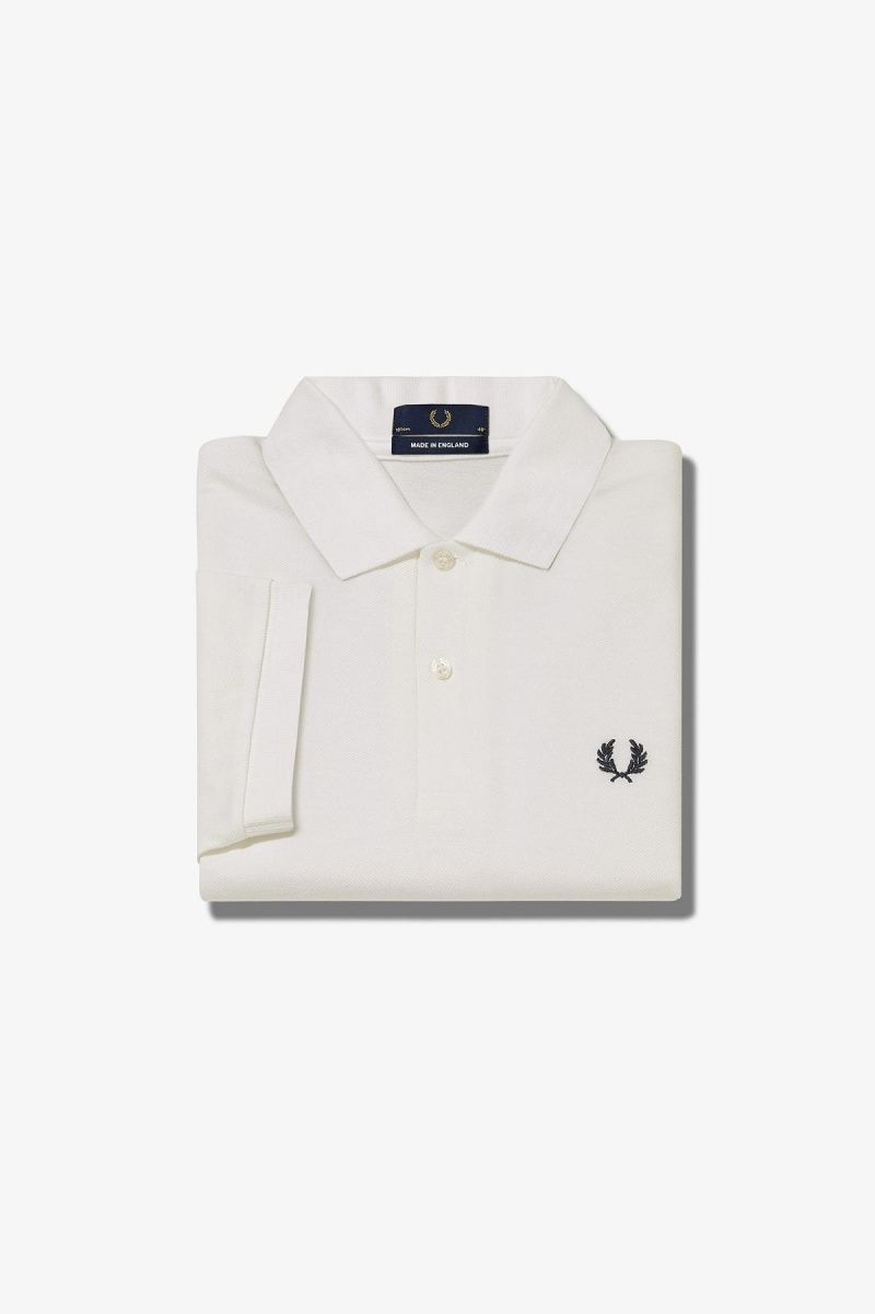 Fred Perry M3 Fred Perry Shirt Herre Hvite Marineblå | SNONY86440