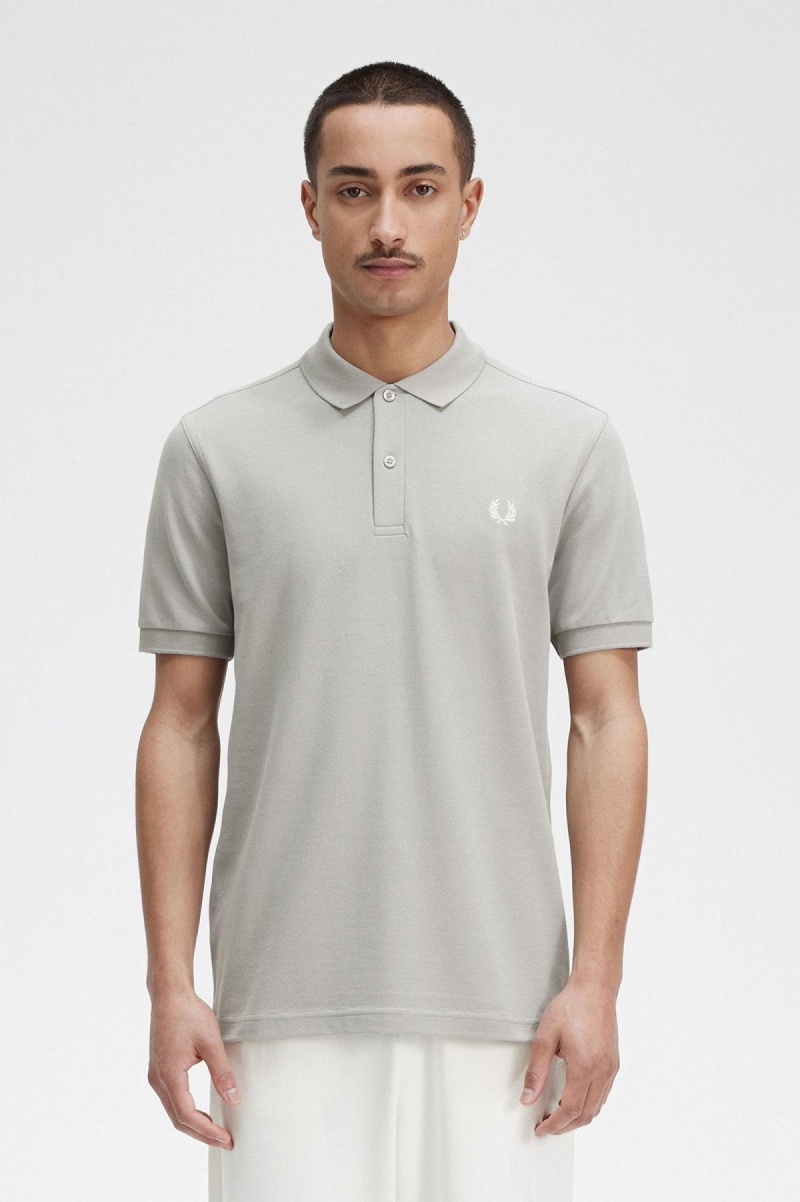 Fred Perry M6000 Fred Perry Shirt Herre Limestone / Ecru | DNOKV80557