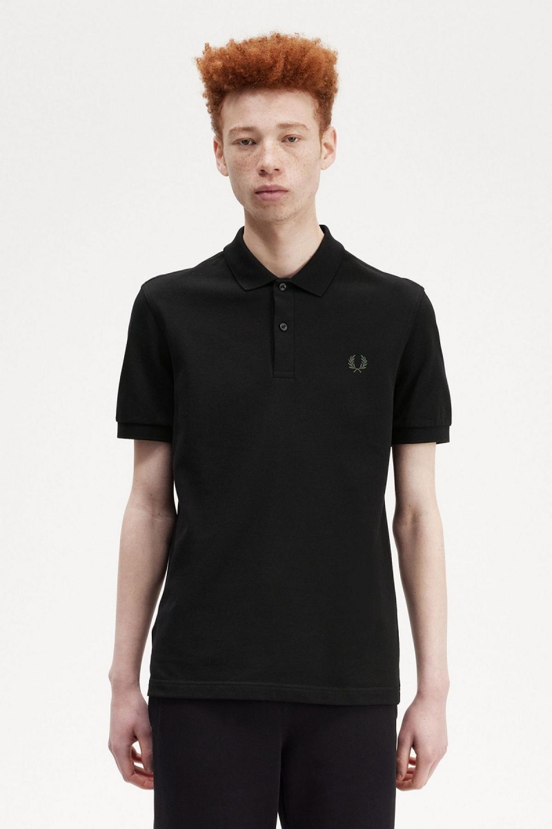 Fred Perry M6000 Fred Perry Shirt Herre Svarte Grønn | BNOSD75845