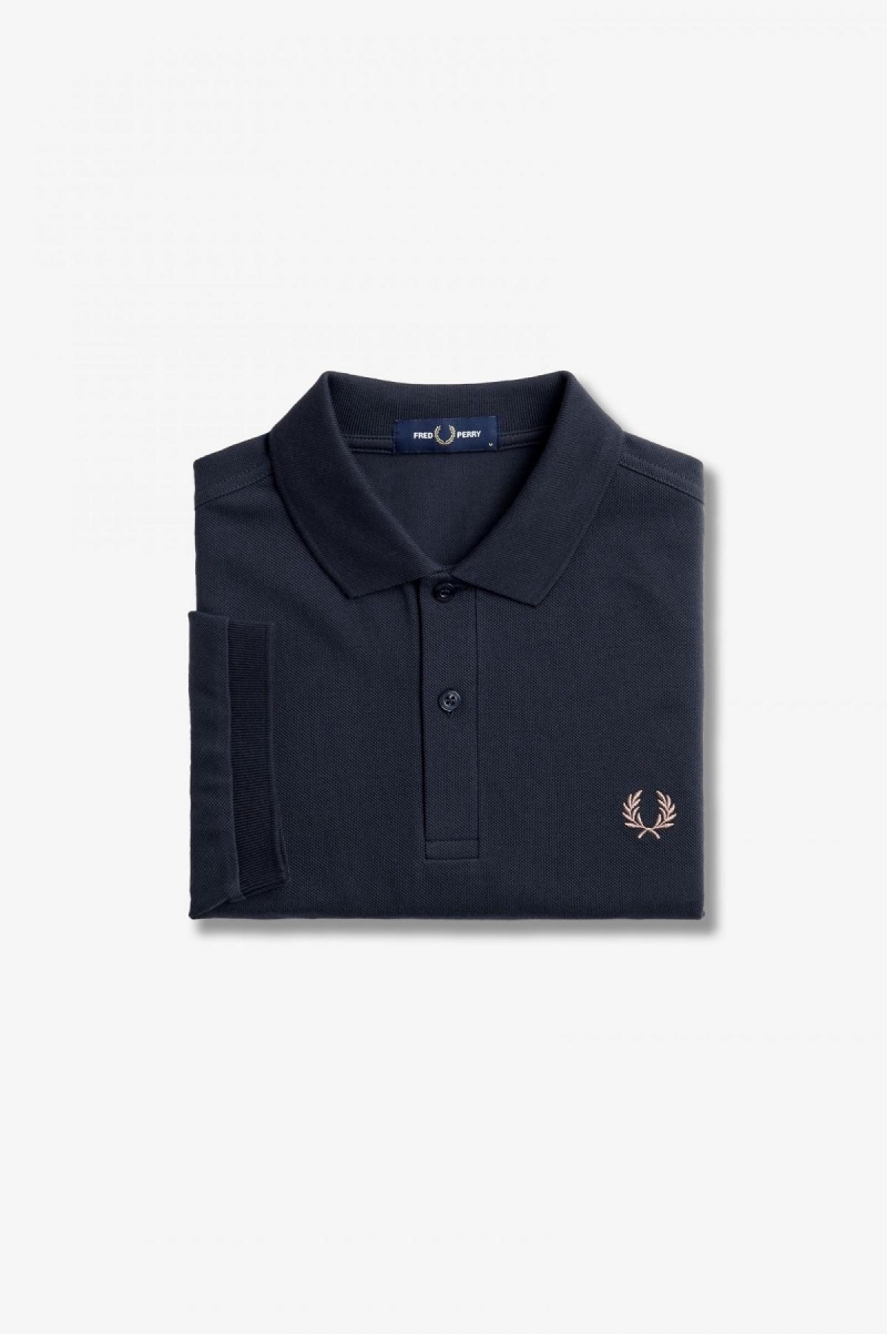 Fred Perry M6000 Fred Perry Shirt Herre Marineblå Mørke Rosa | NOXMI82874