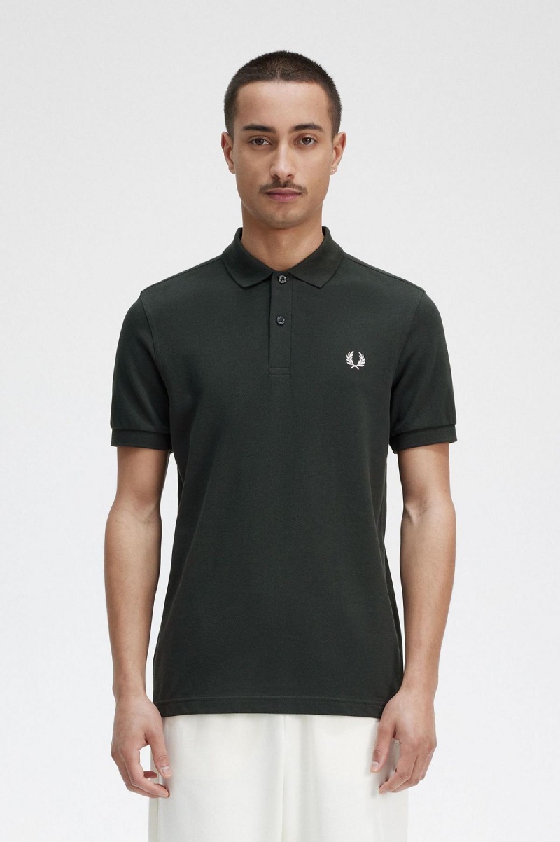 Fred Perry M6000 Fred Perry Shirt Herre Grønn Hvite | SNONY40548