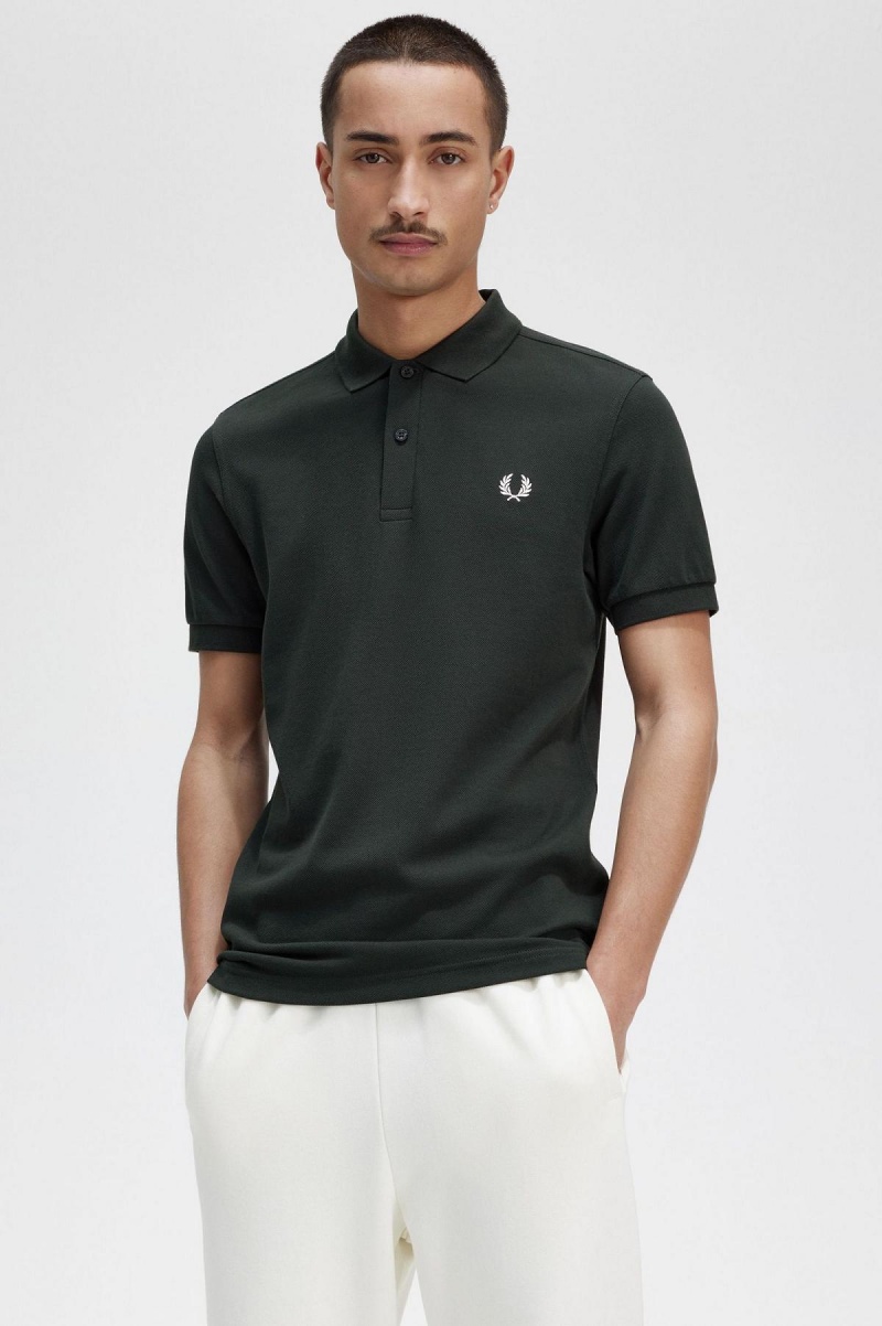 Fred Perry M6000 Fred Perry Shirt Herre Grønn Hvite | SNONY40548