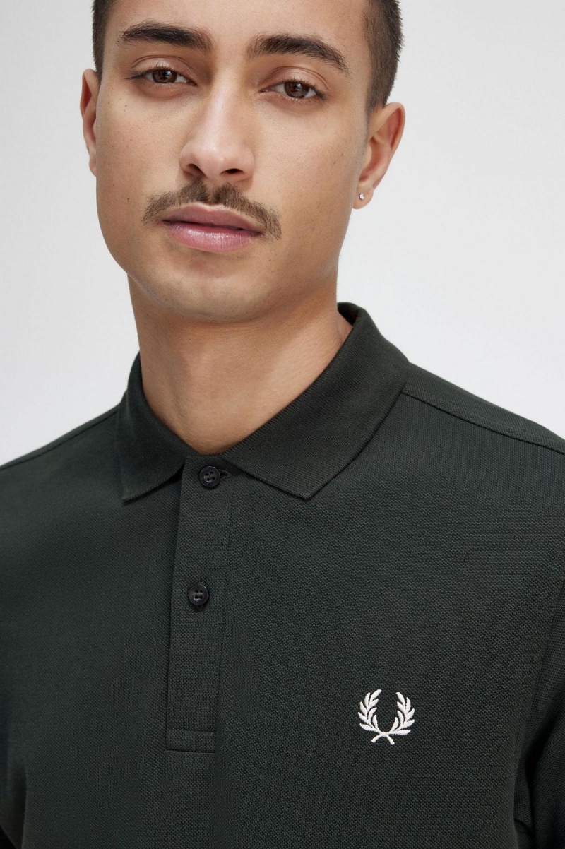 Fred Perry M6000 Fred Perry Shirt Herre Grønn Hvite | SNONY40548