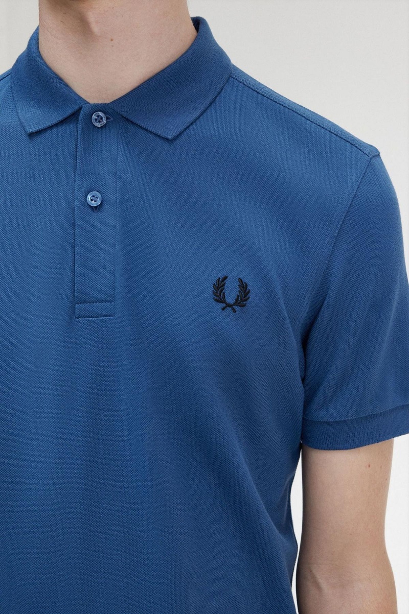 Fred Perry M6000 Fred Perry Shirt Herre Blå Svarte | NOJBT60257