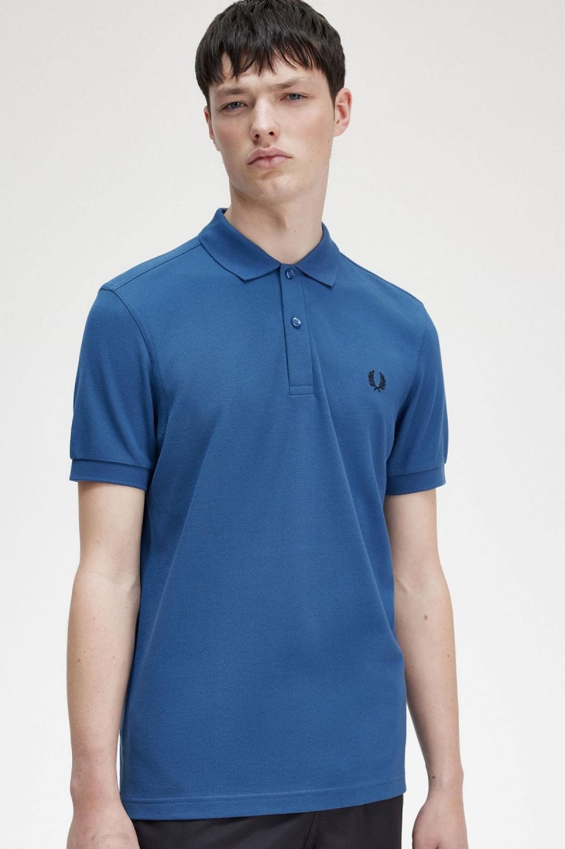 Fred Perry M6000 Fred Perry Shirt Herre Blå Svarte | NOJBT60257