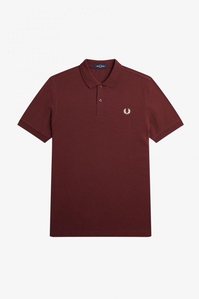 Fred Perry M6000 Fred Perry Shirt Herre Oxblood / Ecru | NONZX51229