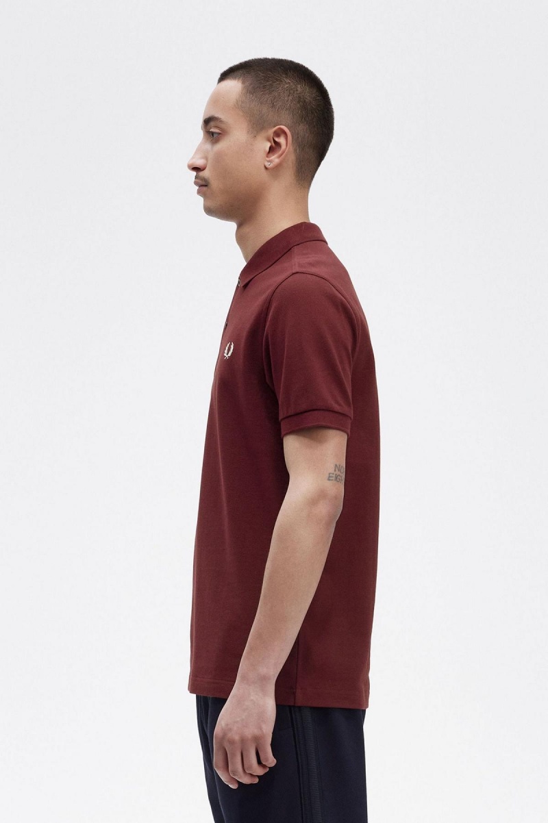 Fred Perry M6000 Fred Perry Shirt Herre Oxblood / Ecru | NONZX51229