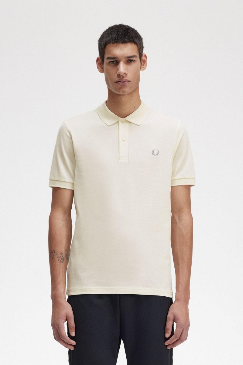 Fred Perry M6000 Polo T Skjorte Herre Ecru / Limestone | PNOQX48858