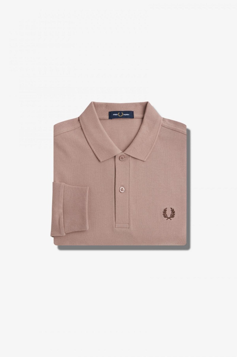 Fred Perry M6006 Fred Perry Shirt Herre Mørke Rosa | NODFL72843