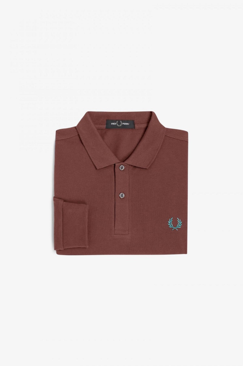 Fred Perry M6006 Fred Perry Shirt Herre Brune Dyp Mint | LNOTR92058