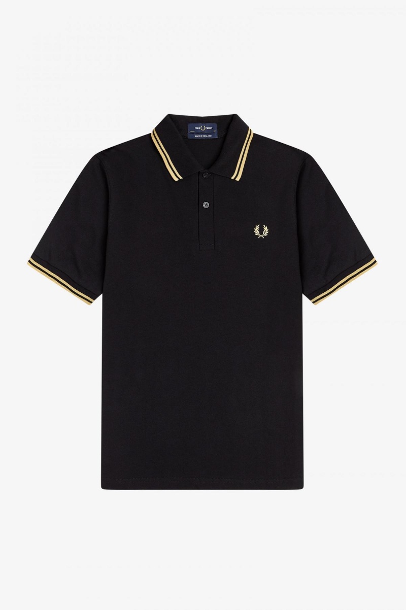 Fred Perry Makati M12 Fred Perry Shirt Herre Svarte | NOICD97678