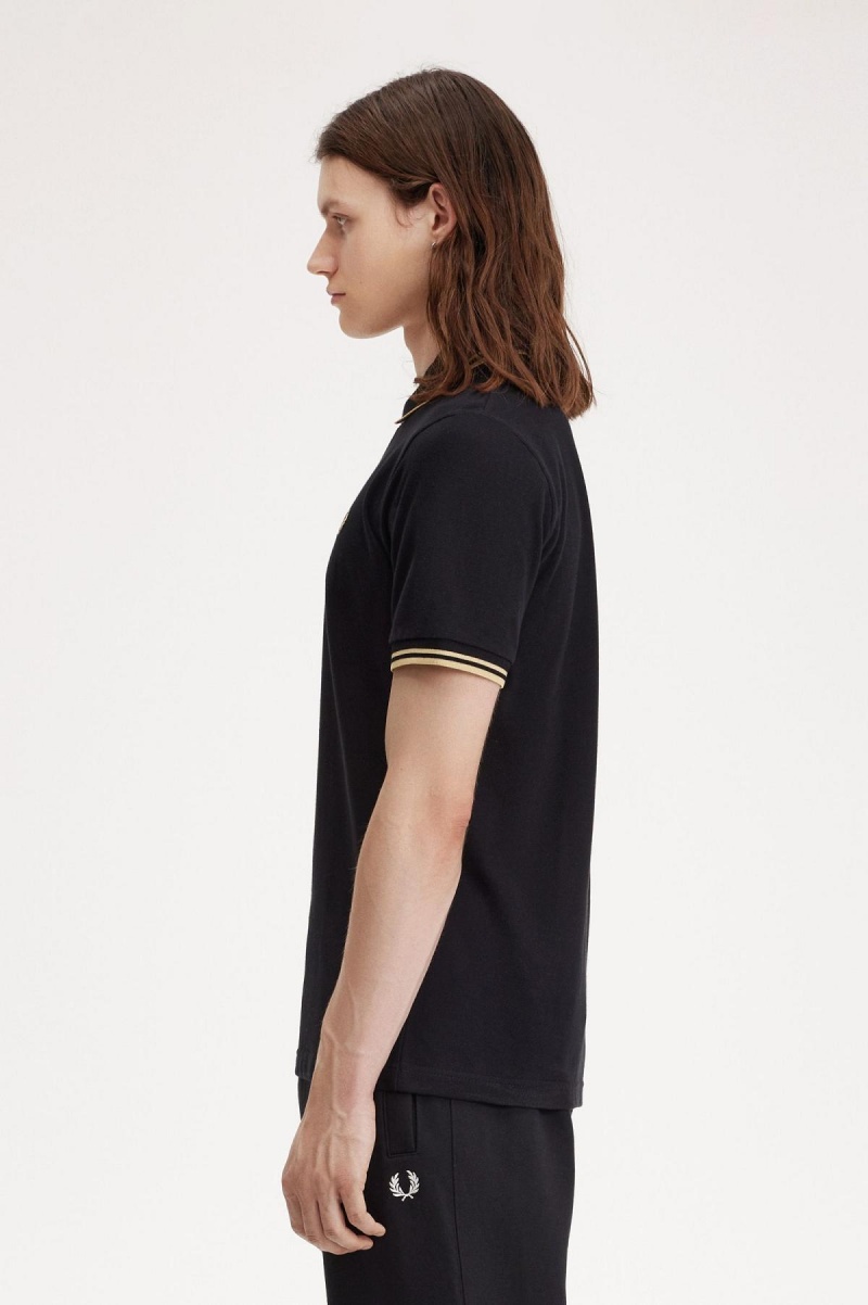 Fred Perry Osaka M12 Fred Perry Shirt Herre Svarte | MNOFT66338