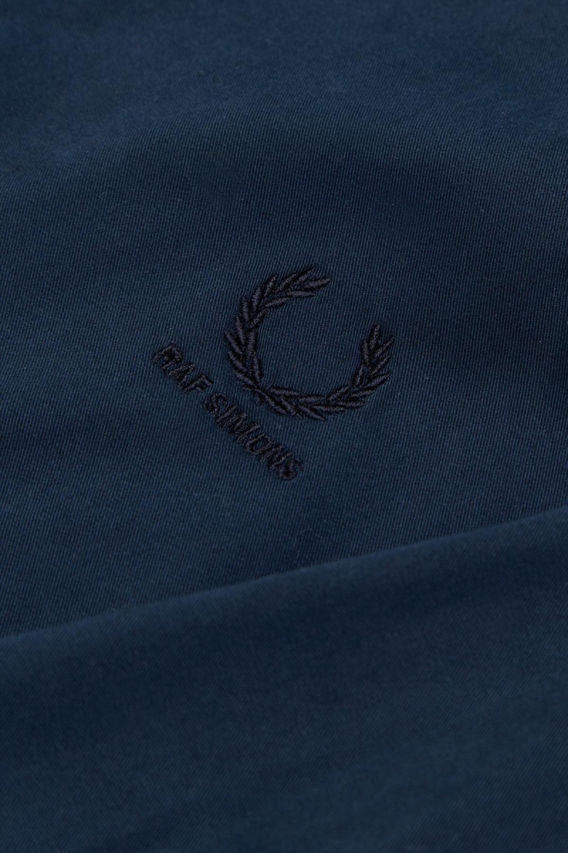 Fred Perry Patch Detail Parka Frakker Herre Marineblå | QNOWA95142